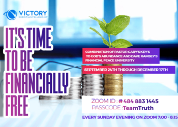 IT’S TIME TO BE FINANCIALLY FREE: SEPTEMBER 24TH THROUGH DECEMBER 17TH – ZOOM WEBINAR