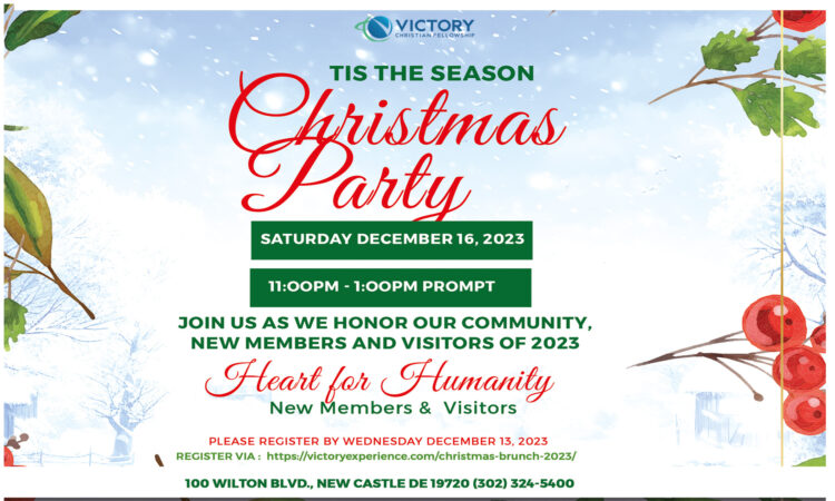 TIS THE SEASON CHRISTMAS BRUNCH PARTY, DECEMBER 16TH @ 11:00AM – 1:00PM – REGISTER HERE