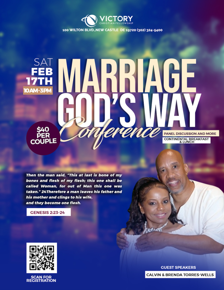 MARRIAGE GOD’S WAY CONFERENCE: SATURDAY, FEBRUARY 17TH, 2024  from 10AM to 3PM