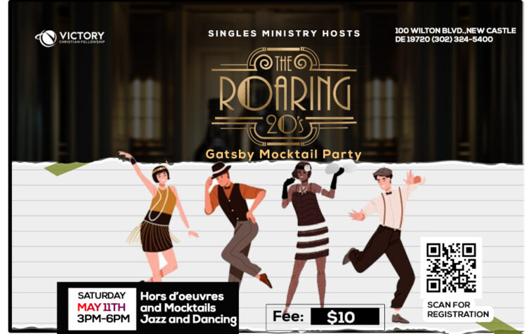 SINGLES MINISTRY HOSTS: “The Roaring 20’s” Gatsby Mocktail Party