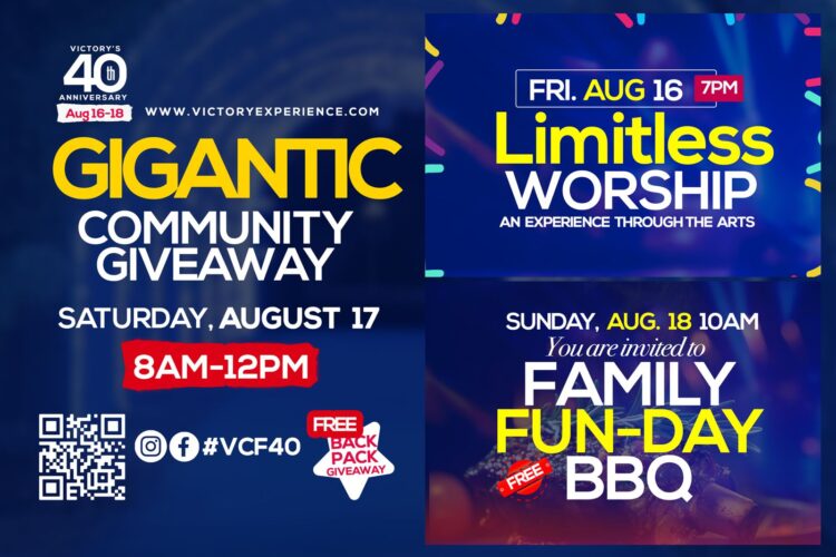 40th Anniversary Community Day Giveaway and Family Fair: August 17th, 2024 – 8AM – 12 Noon