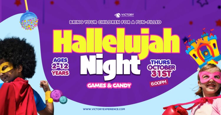 Hallelujah Night: Games & Candy for Ages 2-12 @ 6pm on October 31st, 2024