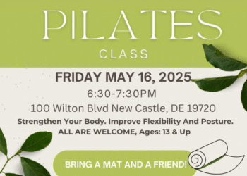 Pilates Class: Stretch, Strengthen & Connect!  Friday May 16 @ 6:30 PM