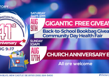 Victory Christian Fellowship’s 41st Anniversary, August 9 & 17: Community Giveaway & BBQ