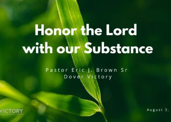 Sunday Notes: August 3rd, 2025: Honor the Lord with our Substance